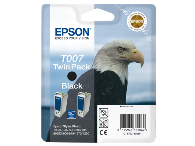 EPSON Inkt Cartridge T007 Black 16ml 2st