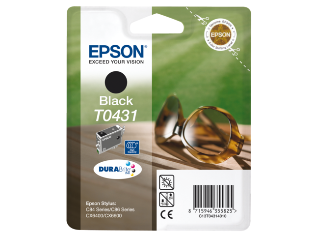 C13T04314010 - EPSON Inkt Cartridge T0431 Black 29ml 1st
