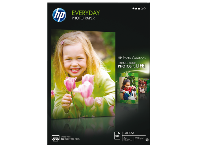 1117277 - HP Fotopapier Everyday A4 200g/m² Gloss 100vel