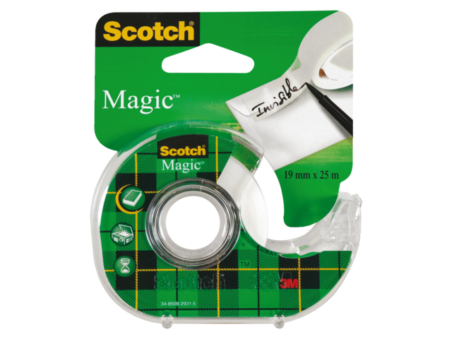 3M Plakbandhouder incl. Tape Scotch Magic 19mmx25m Transparant 1st