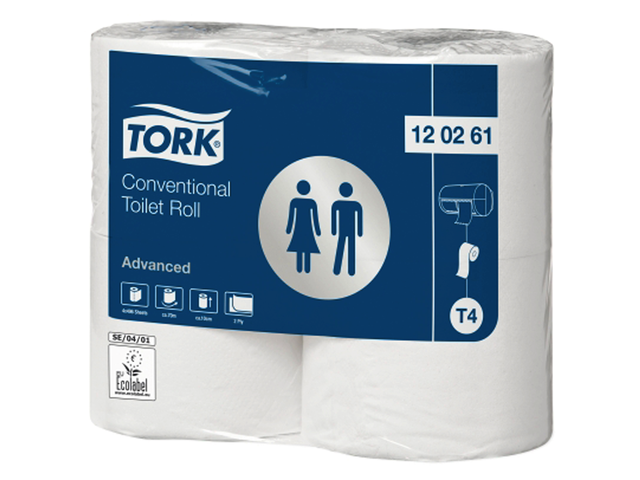 Tork Toiletpapier Kingsize Papier 4-Rollen Wit 1st
