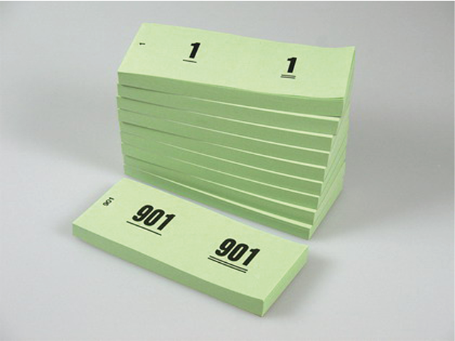 V.CLO.1060-G - Office Nummerblok Groen 41x122mm