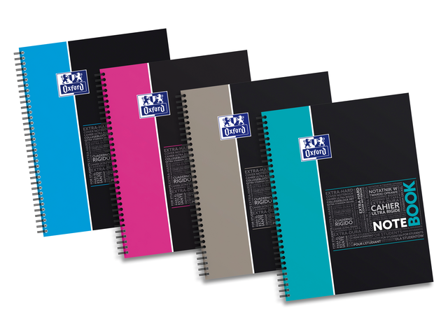 Oxford Spiraalblok Schrijfpapier A4 90g/m² Diverse Kleuren 100vel