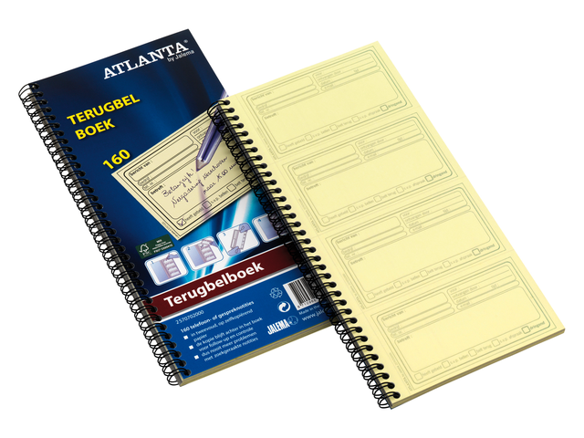 2570702000 - ATLANTA Terugbelboek 74x125mm A5707-020 160x 2vel