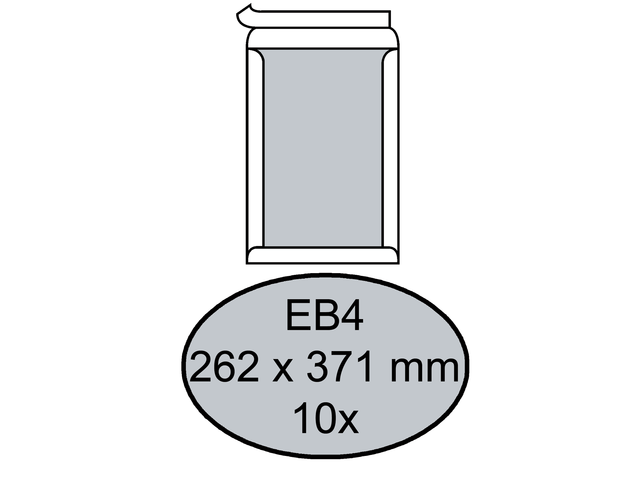Quantore Bordrug Envelop EB4 262x371mm 120gr Strip 10st Wit