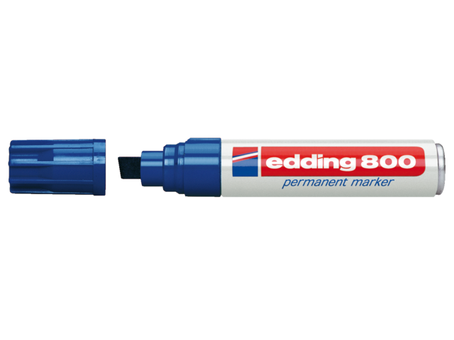 4-800003 - EDDING Marker Permanent 800 4-12mm Blauw 1st
