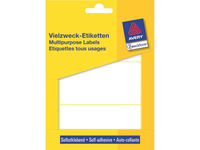 3331 - Avery Etiket Permanent no:3331 98x51mm 84st Wit 1 Pak