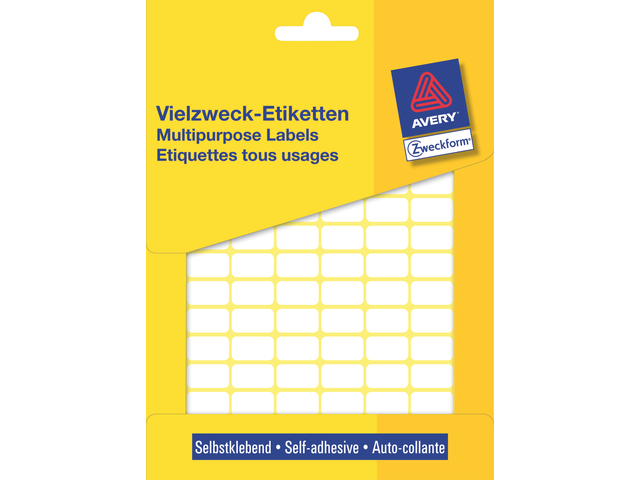 3311 - Avery Etiket Permanent no:3311 16x9mm 2.646st Wit 1 Pak