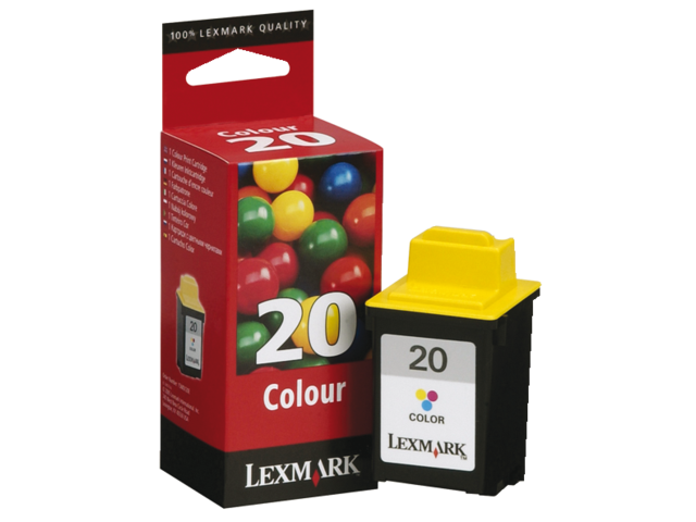 15MX120E - LEXMARK 20 Cyaan & Magenta & Yellow 24,2ml