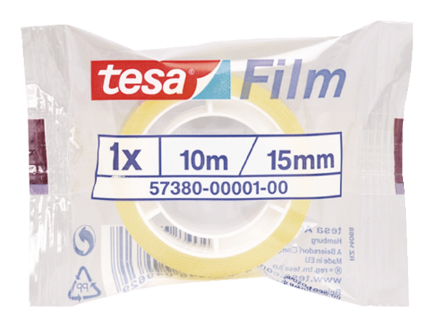 57380-00001-00 - TESA Plakband Standaard PP 15mmx10m Transparant 1st