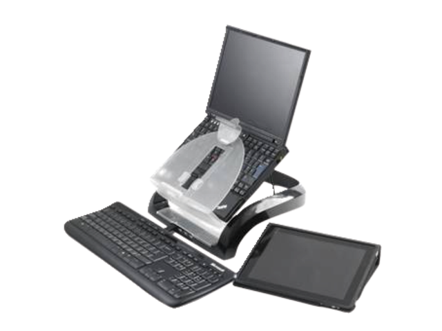 8024801 - FELLOWES Notebookstandaard 17-inch Zwart Transparant