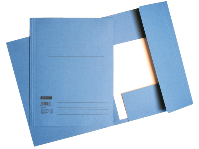 15061688 - Quantore Dossiermap 3-Klep 320gr Blauw Folio