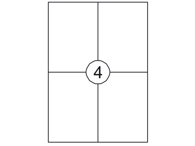 I89122 - QUINZ Universal Etiket 105x148mm 400st Wit 1 Pak