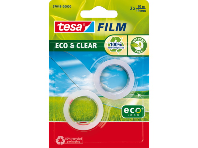 4042448164940 - TESA Plakband Eco&Clear 19mmx10m Transparant 2st