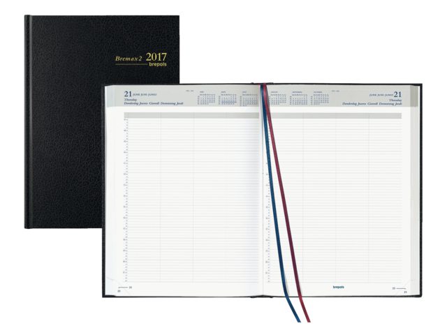 0.002.1345.01.6 - Brepols Agenda Bremax II 1dag/2pag. A4 Zwart 1st