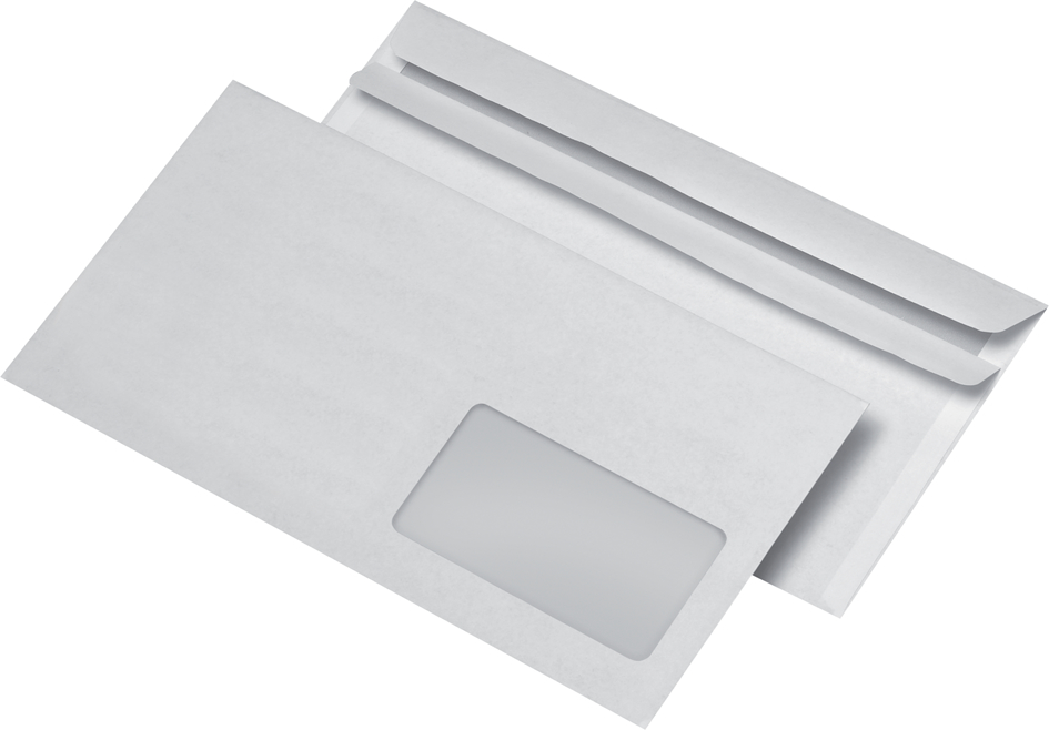 222340 - MAILmedia Venster Envelop DIN Lang 80gr Rechts Strip 1.000st