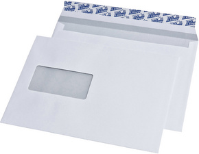 227480 - MAILmedia Venster Envelop DIN Lang Links Strip 500st Wit