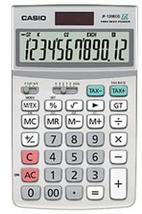 JF-120ECO - CASIO Bureau Calculator JF-120 ECO 12-Cijfers Grijs