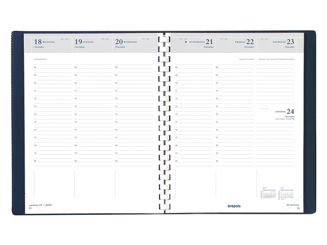 0.137.9900.00.2 - Brepols Agenda-Interieur Timing Spiraal 7dag/2pag 17,2x22cm 1st