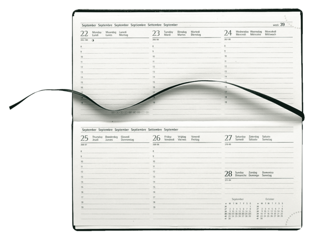 0.074.1255.01.6 - Quantore Agenda Week 7dag/2pag 8x17cm Zwart 1st